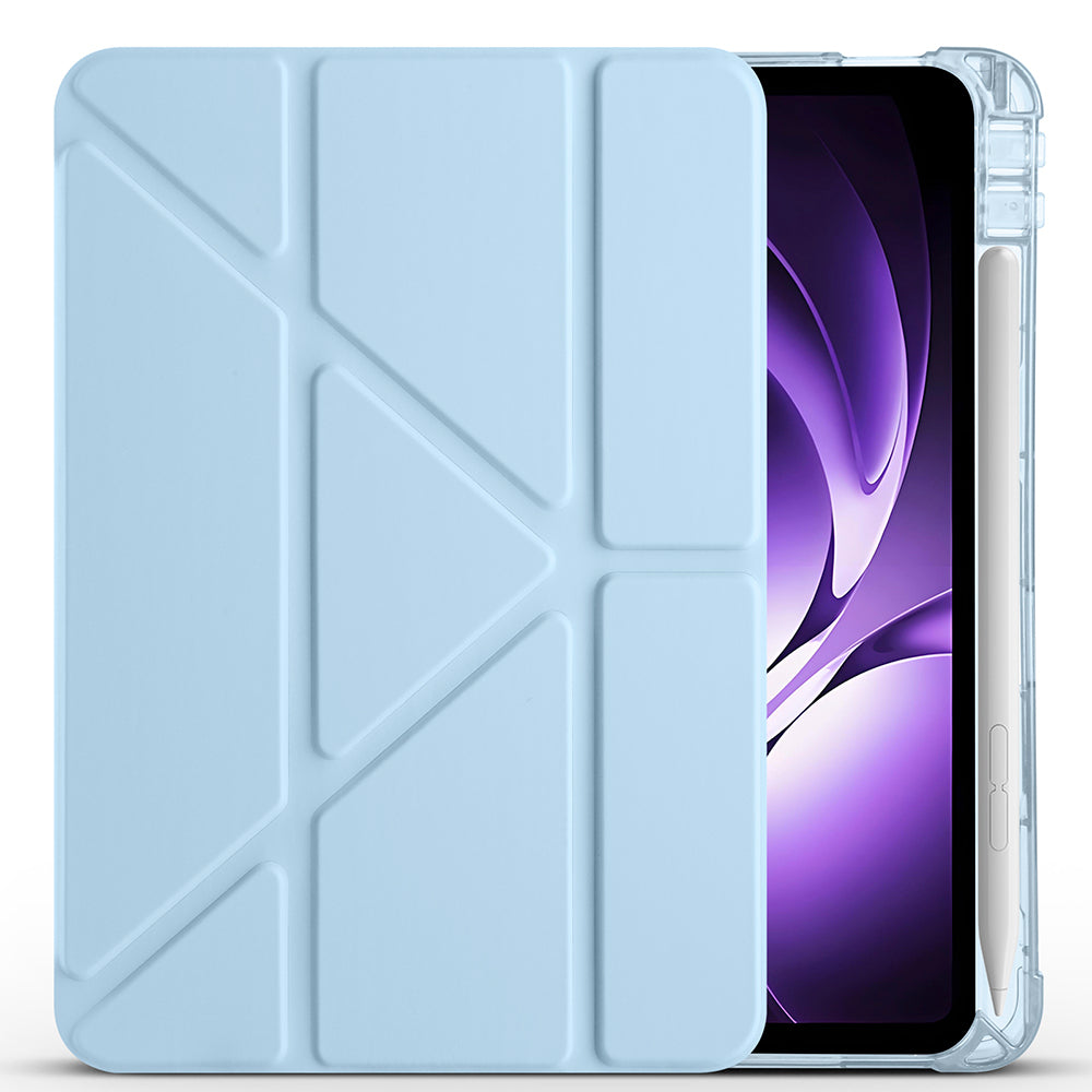 Xiaomi Redmi K Pad Kılıf Zore Tri Folding Kalem Bölmeli Standlı Kılıf Lila