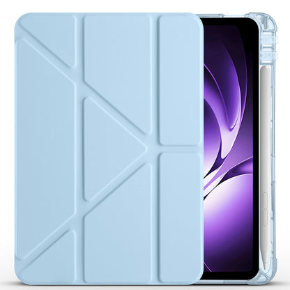 Xiaomi Redmi K Pad Kılıf Zore Tri Folding Kalem Bölmeli Standlı Kılıf Lila