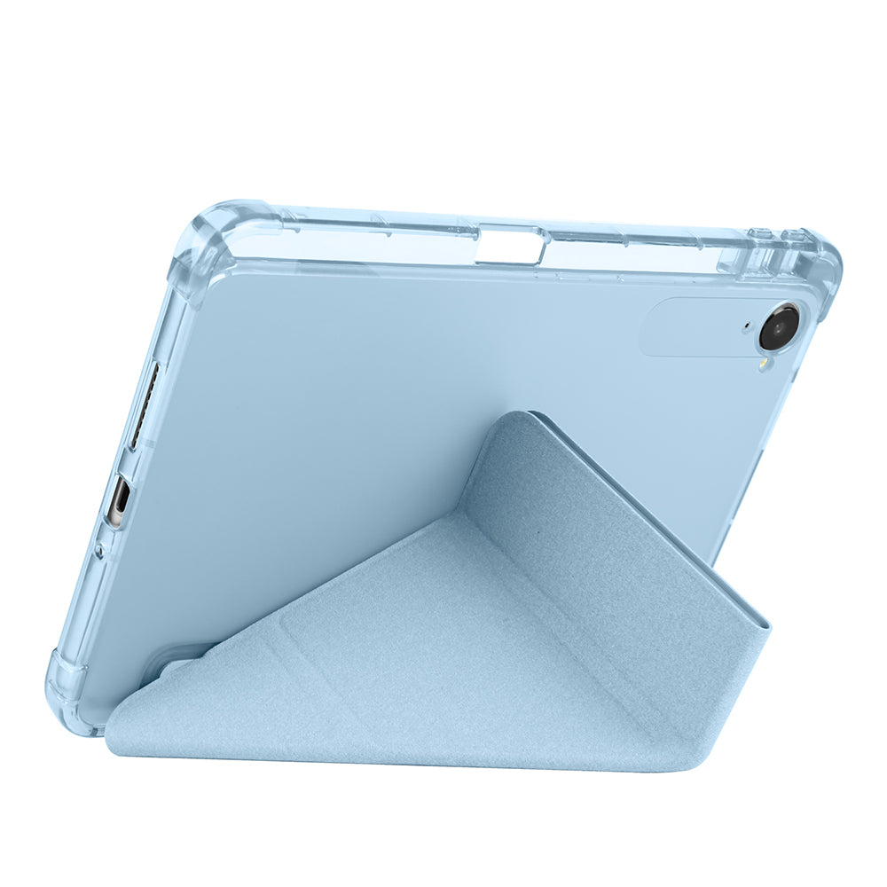 Xiaomi Redmi K Pad Kılıf Zore Tri Folding Kalem Bölmeli Standlı Kılıf Lila