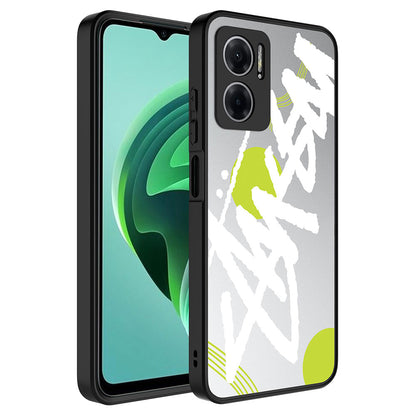 Xiaomi Redmi Note 11E Kılıf Aynalı Desenli Kamera Korumalı Parlak Zore Mirror Kapak