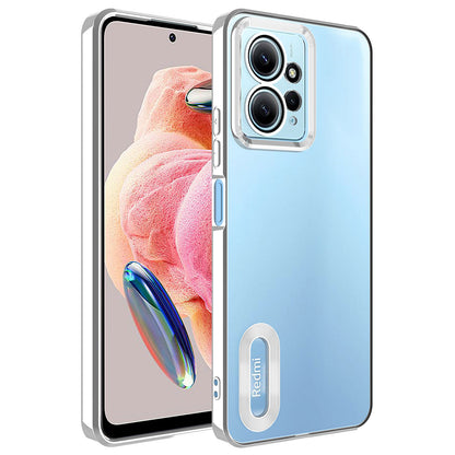 Xiaomi Redmi Note 12 4G Kılıf Kamera Korumalı Logo Gösteren Zore Omega Kapak