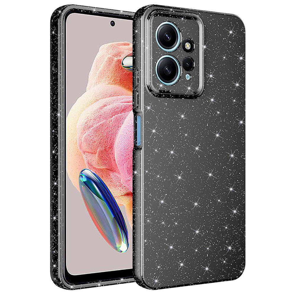 Xiaomi Redmi Note 12 4G Kılıf Kamera Korumalı Simli Lüks Zore Koton Kapak
