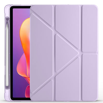 Xiaomi Redmi Pad 2 Kılıf Zore Tri Folding Kalem Bölmeli Standlı Kılıf Siyah