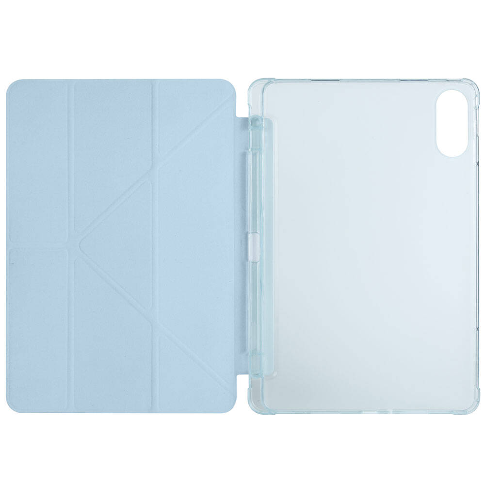 Xiaomi Redmi Pad Pro Kılıf Zore Tri Folding Kalem Bölmeli Standlı Kılıf Mavi