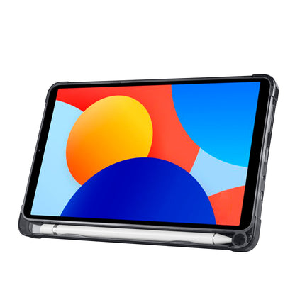 Xiaomi Redmi Pad SE 8.7 Kılıf Zore Tri Folding Kalem Bölmeli Standlı Kılıf Gri
