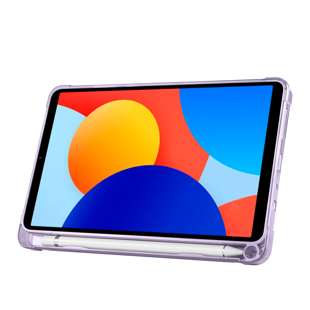 Xiaomi Redmi Pad SE 8.7 Kılıf Zore Tri Folding Kalem Bölmeli Standlı Kılıf Mavi