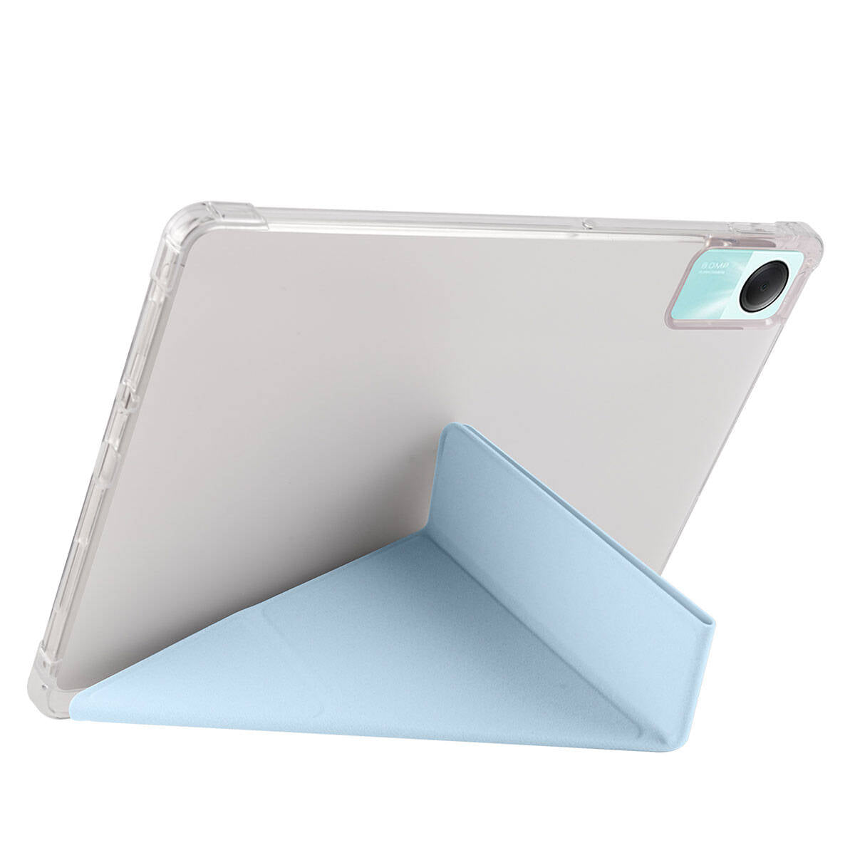 Xiaomi Redmi Pad SE Kılıf Zore Tri Folding Kalem Bölmeli Standlı Kılıf Kırmızı