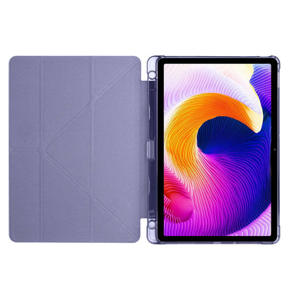 Xiaomi Redmi Pad SE Kılıf Zore Tri Folding Kalem Bölmeli Standlı Kılıf Lacivert