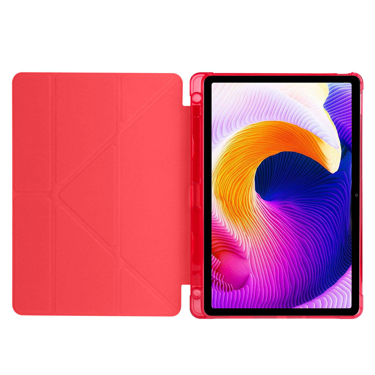 Xiaomi Redmi Pad SE Kılıf Zore Tri Folding Kalem Bölmeli Standlı Kılıf Lacivert