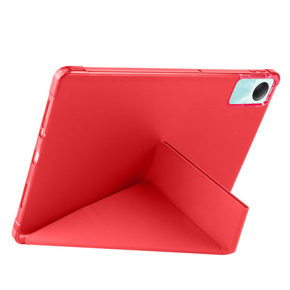 Xiaomi Redmi Pad SE Kılıf Zore Tri Folding Kalem Bölmeli Standlı Kılıf Mor