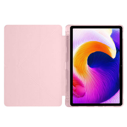 Xiaomi Redmi Pad SE Kılıf Zore Tri Folding Kalem Bölmeli Standlı Kılıf Kırmızı