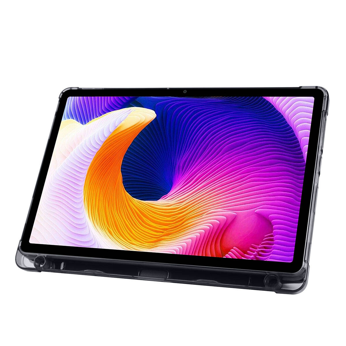 Xiaomi Redmi Pad SE Kılıf Zore Tri Folding Kalem Bölmeli Standlı Kılıf Kırmızı