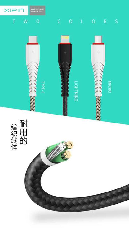 Xipin LX18 Usb Micro Kablo 1.2M Siyah