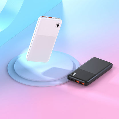 Xipin PX721 Hızlı Şarj Özellikli LED Işık Göstergeli Dual USB Taşınabilir Powerbank 10000mAh Siyah