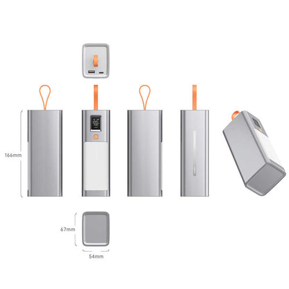 Xipin T133L Işıklı PD 100W Hızlı Şarj Özellikli 40000 Mah Powerbank Gri