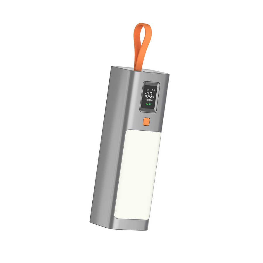 Xipin T134L Işıklı PD 100W Hızlı Şarj Özellikli 20000 Mah Powerbank Gri