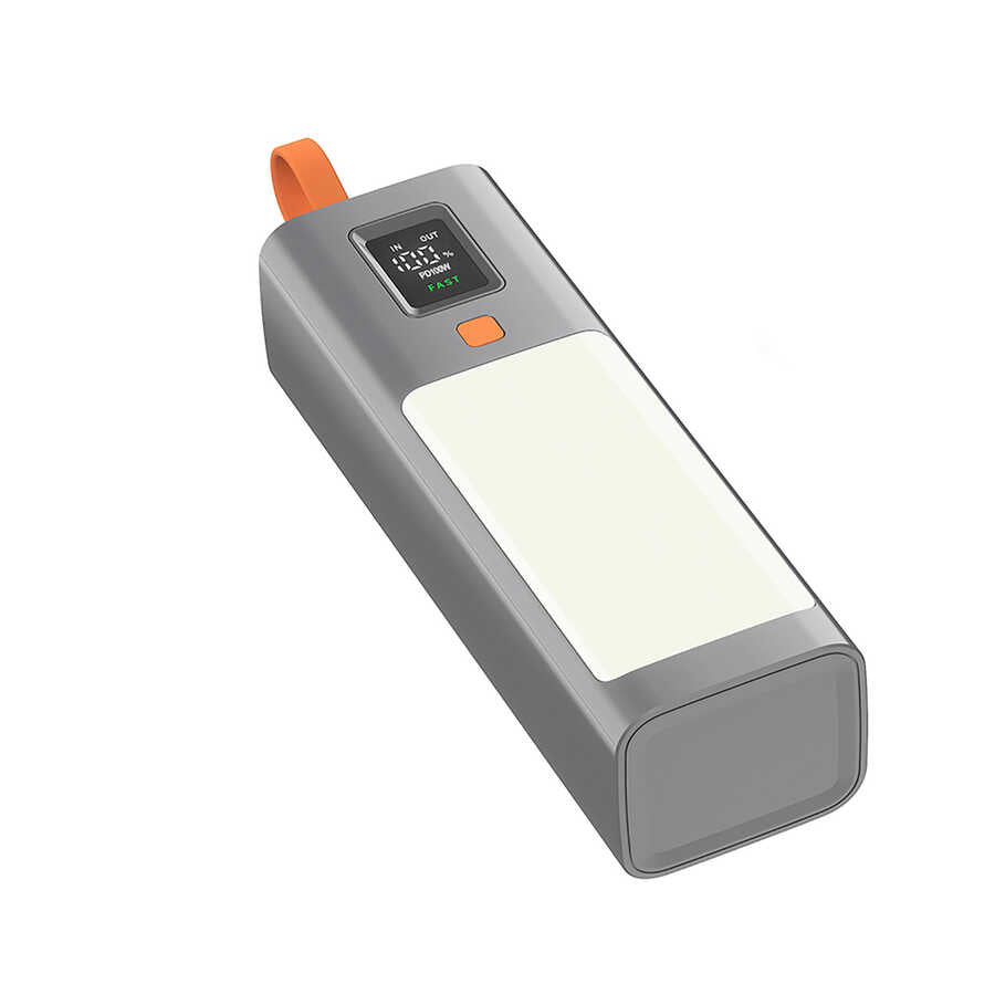 Xipin T134L Işıklı PD 100W Hızlı Şarj Özellikli 20000 Mah Powerbank Gri