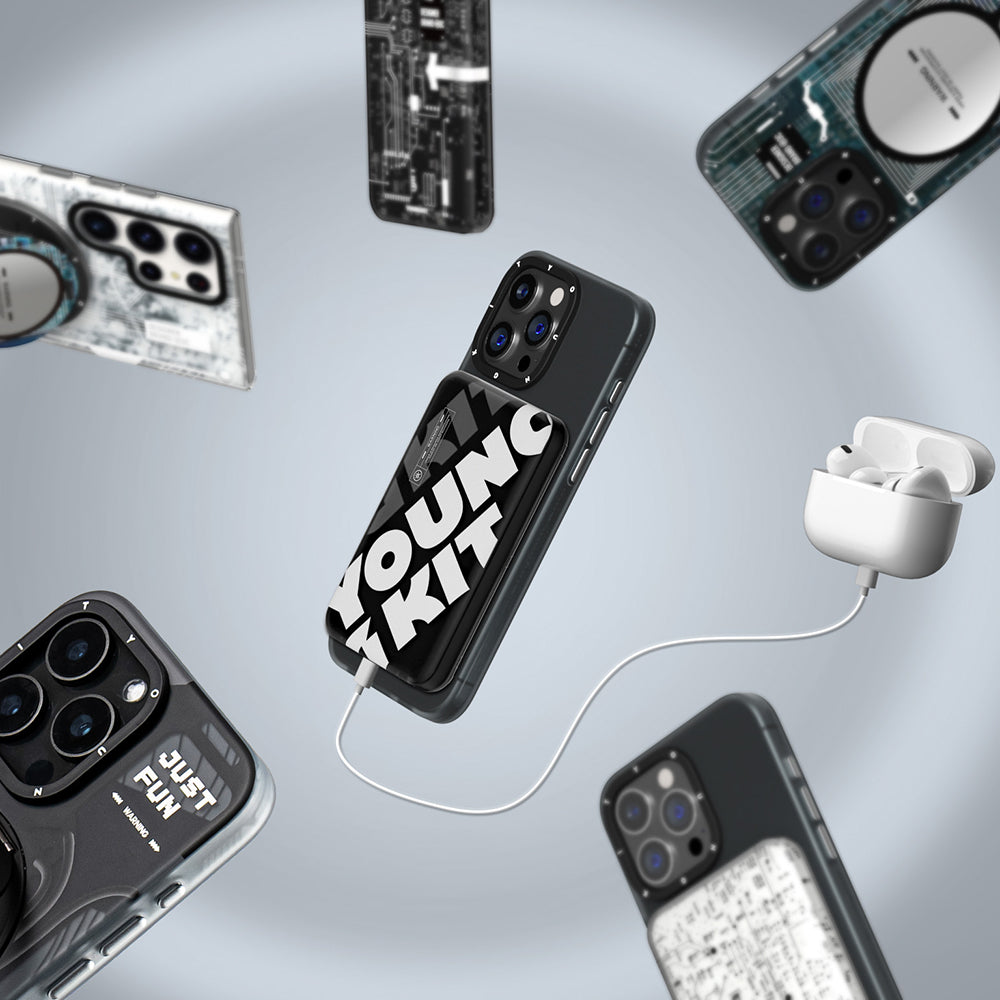 Youngkit APE Hızlı Şarj Özellikli Wireless Powerbank 15W 5000mAh Siyah