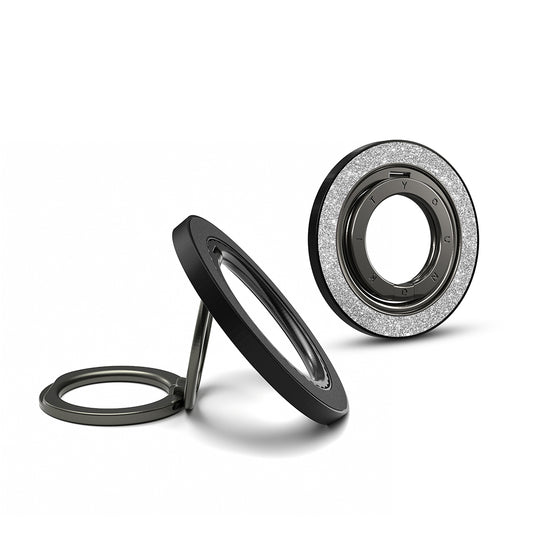 Youngkit Colorful Serisi Double Magnetik Ring Stand Telefon Tutucu Gümüş
