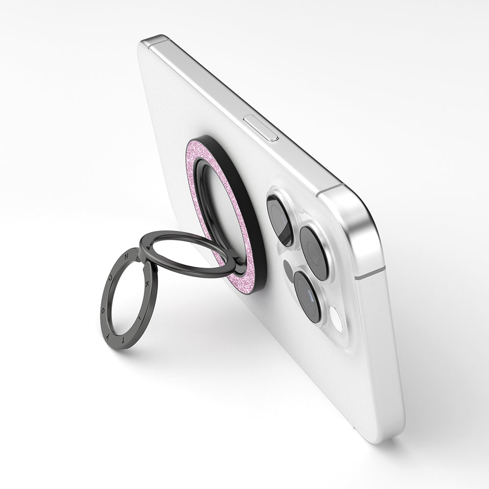 Youngkit Colorful Serisi Double Magnetik Ring Stand Telefon Tutucu Pembe