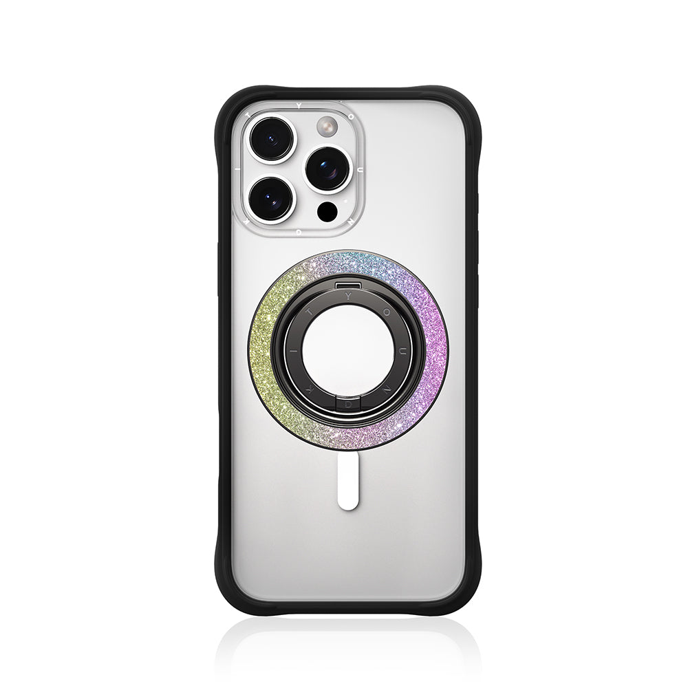 Youngkit Colorful Serisi Double Magnetik Ring Stand Telefon Tutucu Gümüş