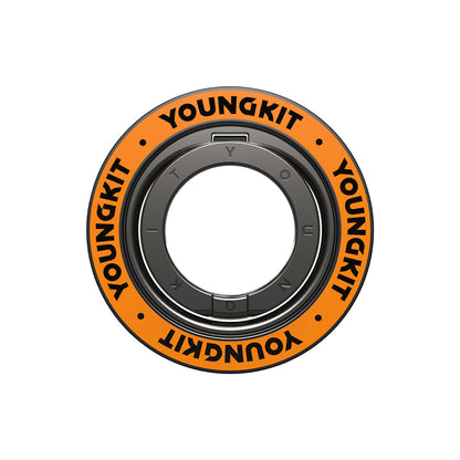 Youngkit Magnetik 360 Derece Dönebilen Double Ring Serisi Parmak Ring Stand Siyah