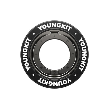 Youngkit Magnetik 360 Derece Dönebilen Double Ring Serisi Parmak Ring Stand Siyah