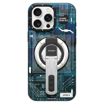 Youngkit Technology Serisi Telefon ve Tabletler için Magnetik Ring Stand Beyaz