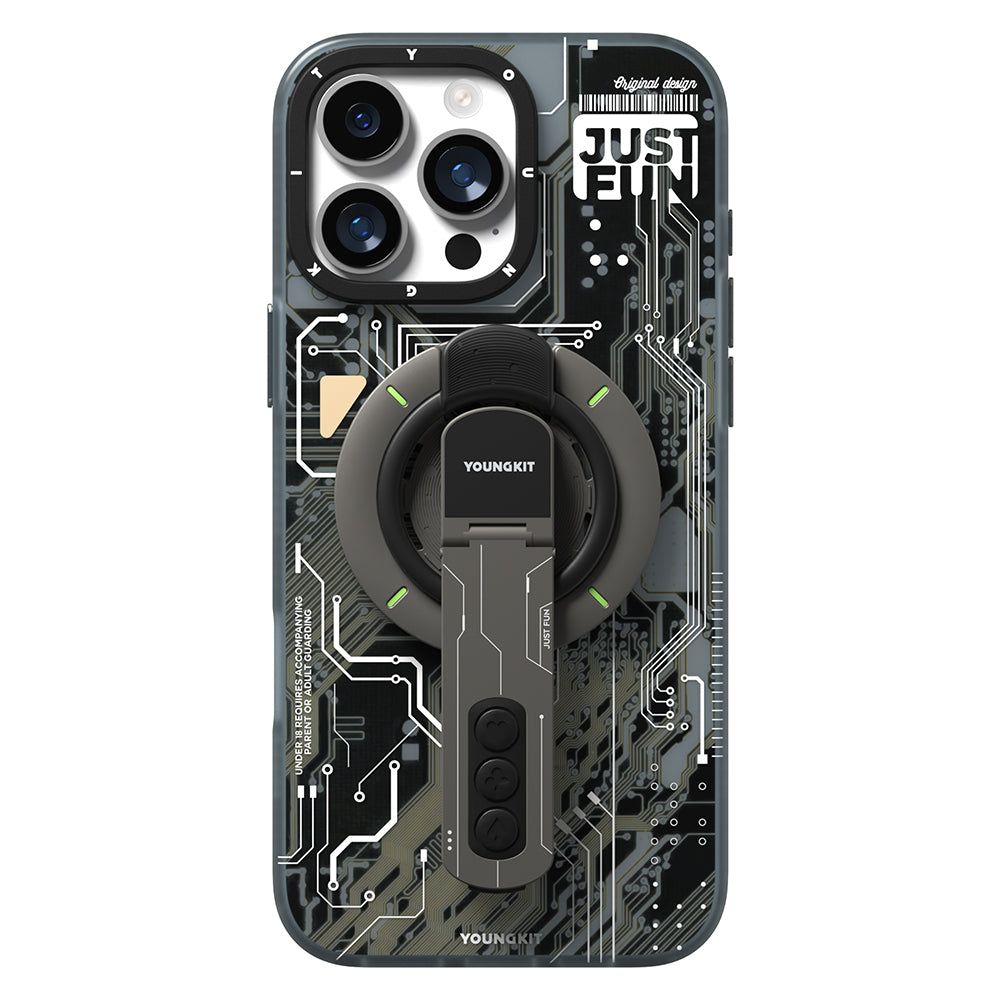 Youngkit Technology Serisi Telefon ve Tabletler için Magnetik Ring Stand Beyaz