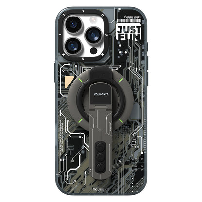 Youngkit Technology Serisi Telefon ve Tabletler için Magnetik Ring Stand Siyah