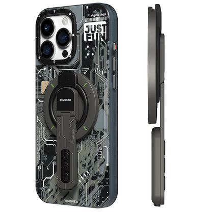 Youngkit Technology Serisi Telefon ve Tabletler için Magnetik Ring Stand Beyaz