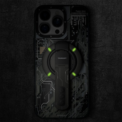 Youngkit Technology Serisi Telefon ve Tabletler için Magnetik Ring Stand Siyah