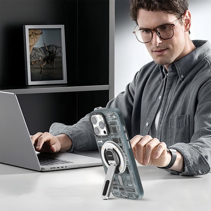 Youngkit Technology Serisi Telefon ve Tabletler için Magnetik Ring Stand Siyah