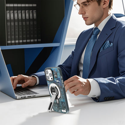 Youngkit Technology Serisi Telefon ve Tabletler için Magnetik Ring Stand Siyah