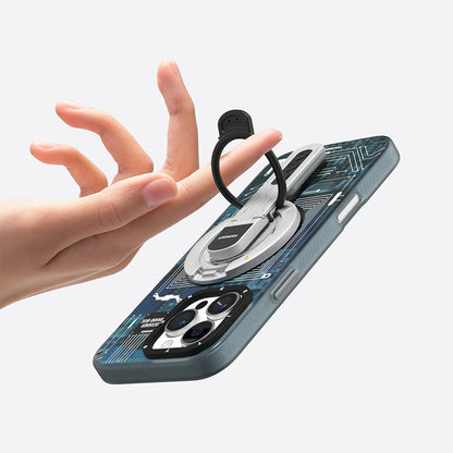 Youngkit Technology Serisi Telefon ve Tabletler için Magnetik Ring Stand Beyaz