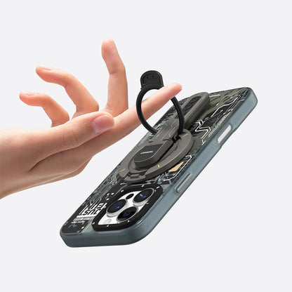 Youngkit Technology Serisi Telefon ve Tabletler için Magnetik Ring Stand Siyah