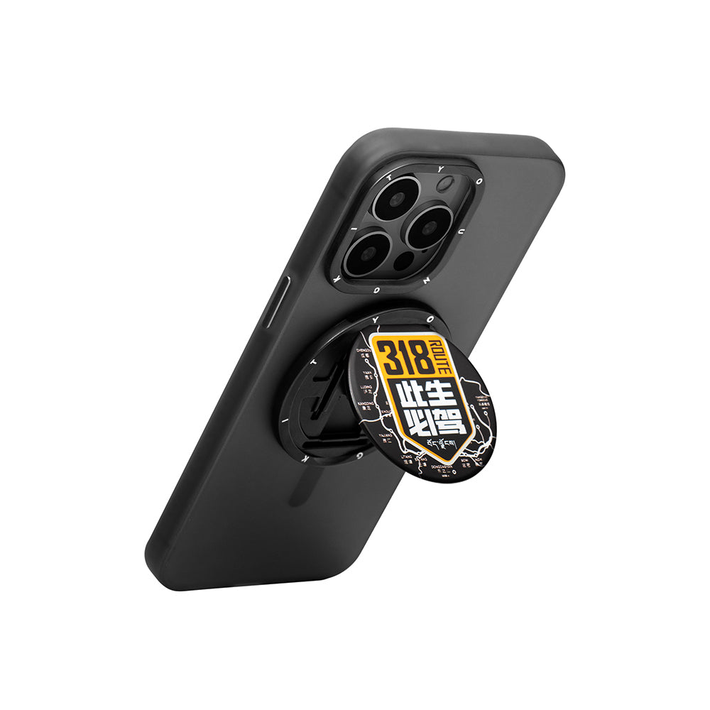 Youngkit Telefon ve Tabletler için Magnetik Ring Stand Siyah-Turuncu