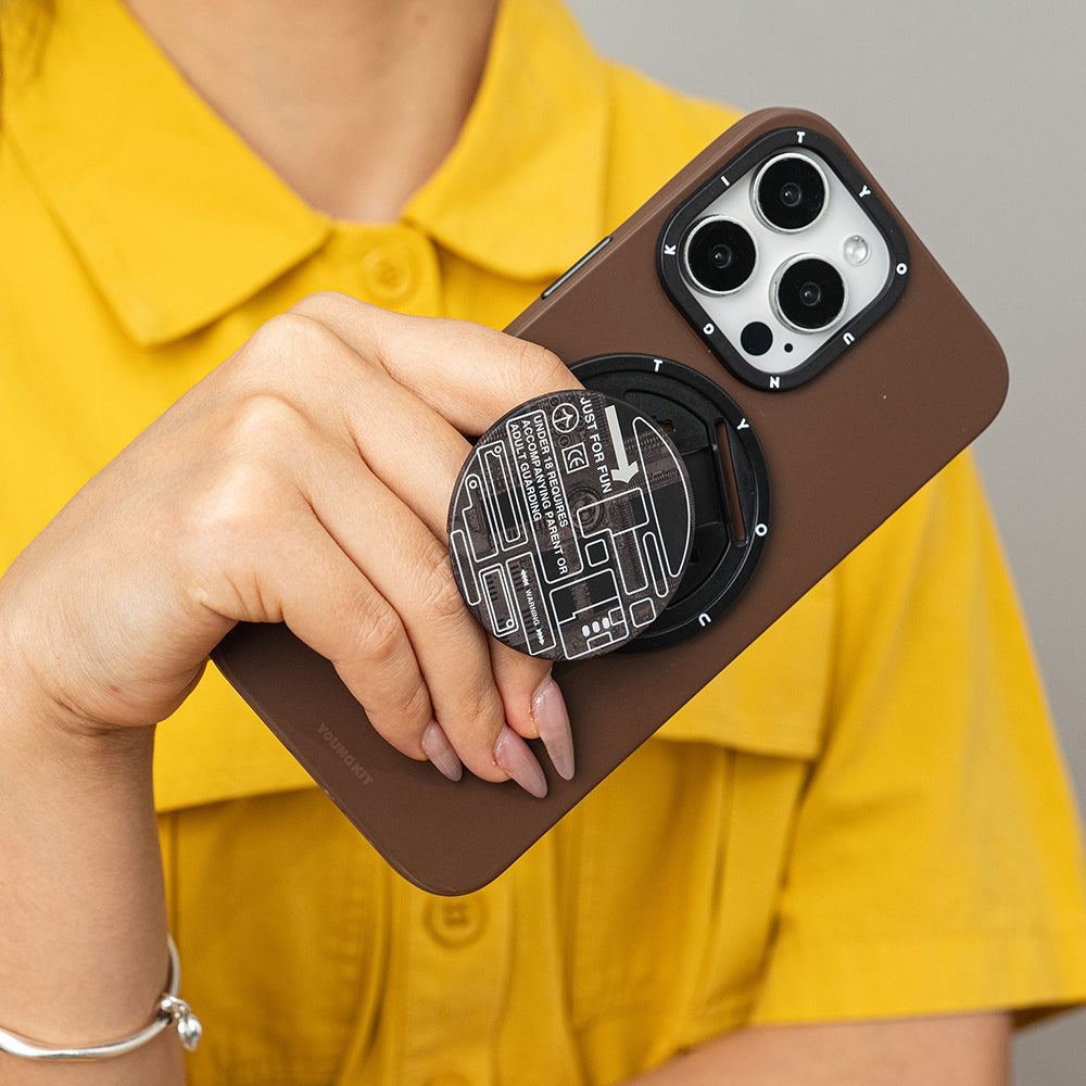 Youngkit Telefon ve Tabletler için Magnetik Ring Stand Gri