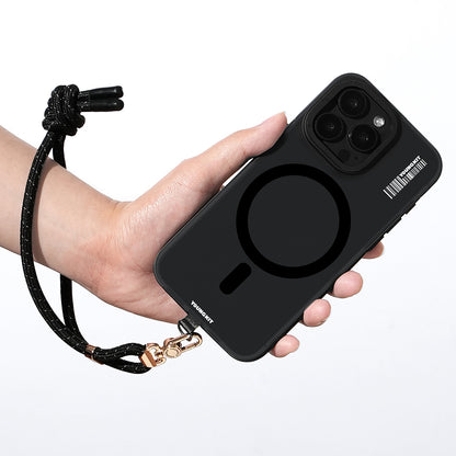 Youngkit YQ002 Yansıtıcı Şerit Desenli Cep Telefonu Bilek Askı İpi Siyah