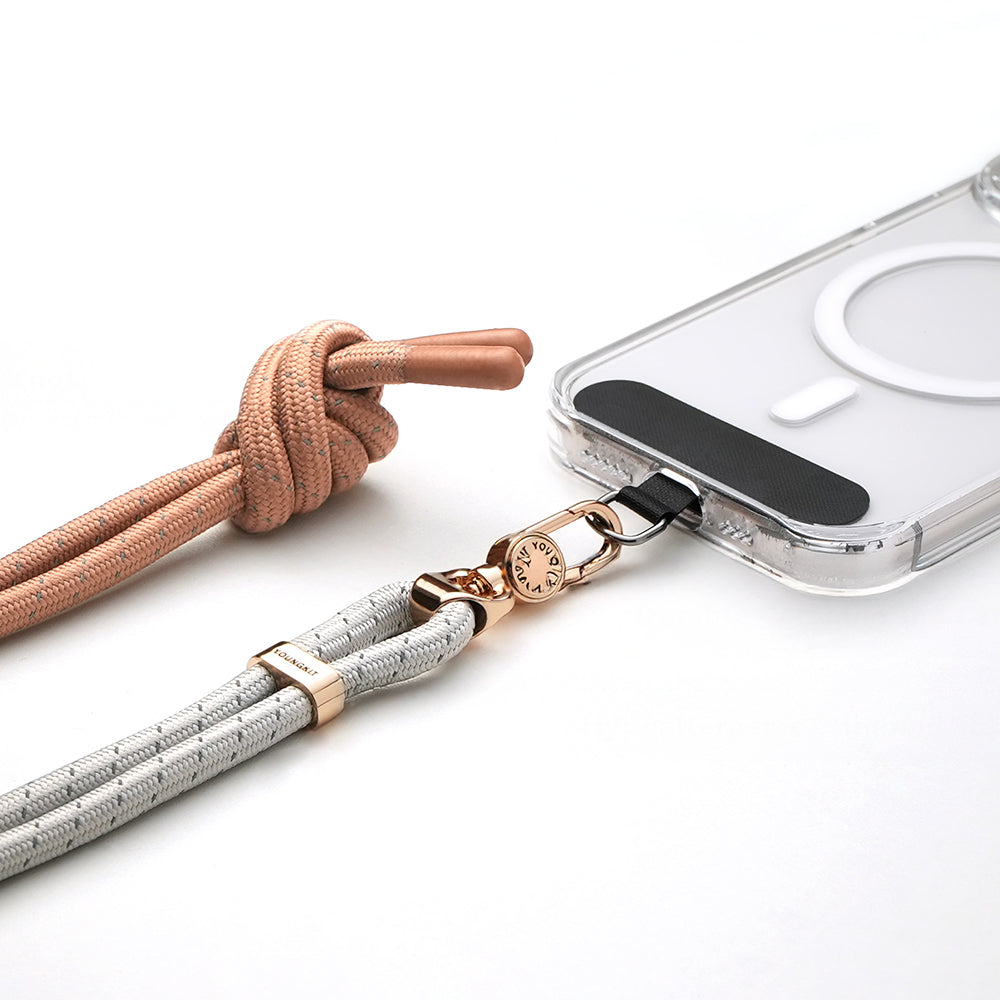 Youngkit YQ002 Yansıtıcı Şerit Desenli Cep Telefonu Bilek Askı İpi Kahverengi