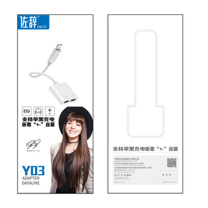 Zolcil Y03 Lightning Ses Adaptörü Beyaz