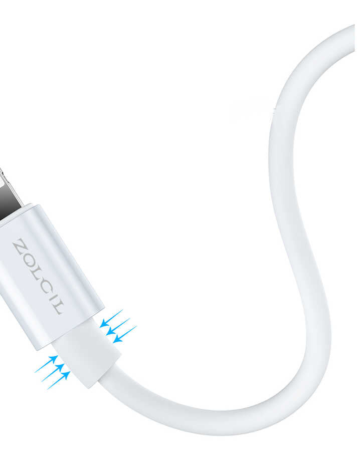 Zolcil ZC300 Lightning Usb Kablo Beyaz