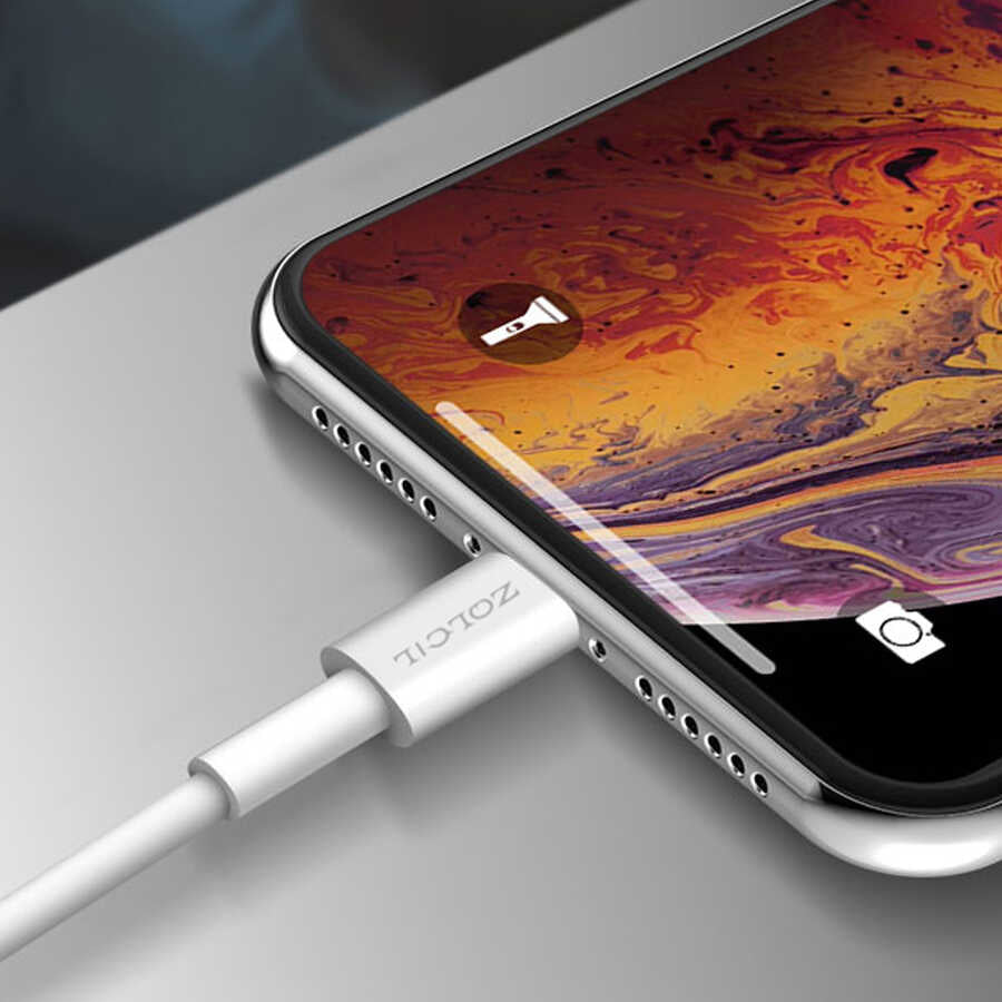 Zolcil ZC300 Lightning Usb Kablo Beyaz