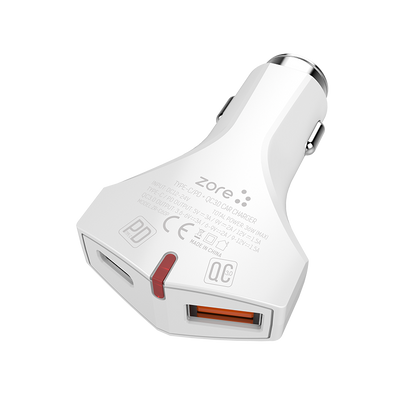 Zore ZR-C60P Type-C 2 in 1 Araç Şarj Seti